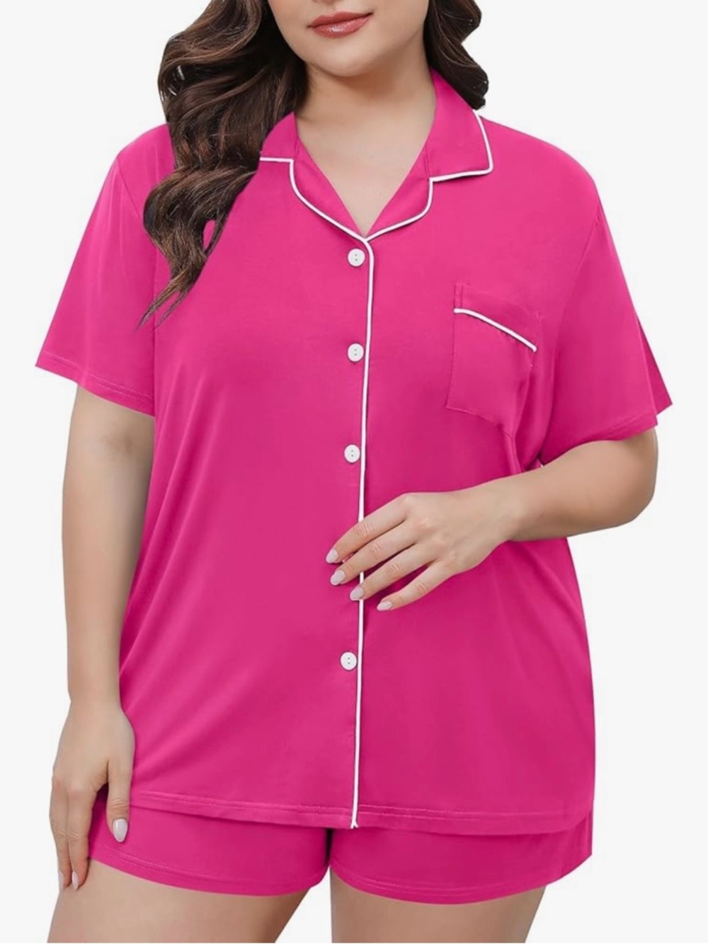 Swomog NWT size 26W Rose red short sleep set